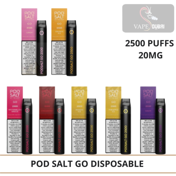 POD SALT GO DISPOSABLEPOD SALT GO DISPOSABLE 2500 PUFFS - Dragon Vape Dubai