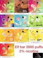 ELF BAR 2600 PUFFS DISPOSABLE VAPE IN UAE