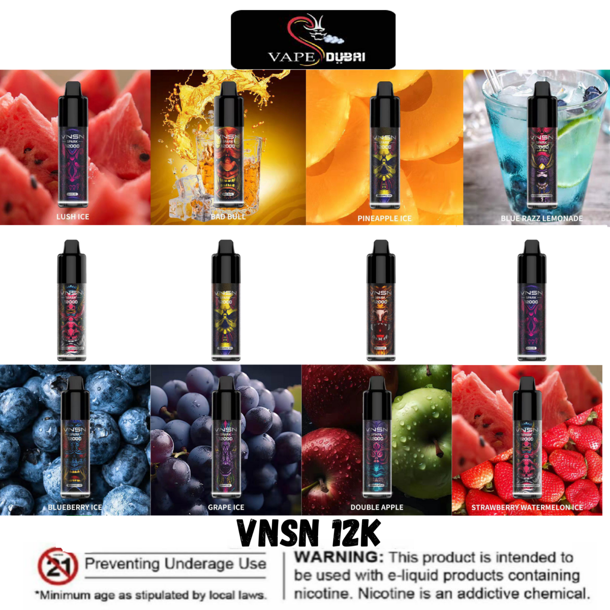 VNSN SPARK 12000 DISPOSABLE VAPE