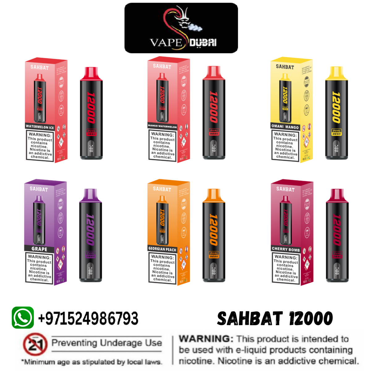 Sahbat 12000 Puffs Disposable Vape