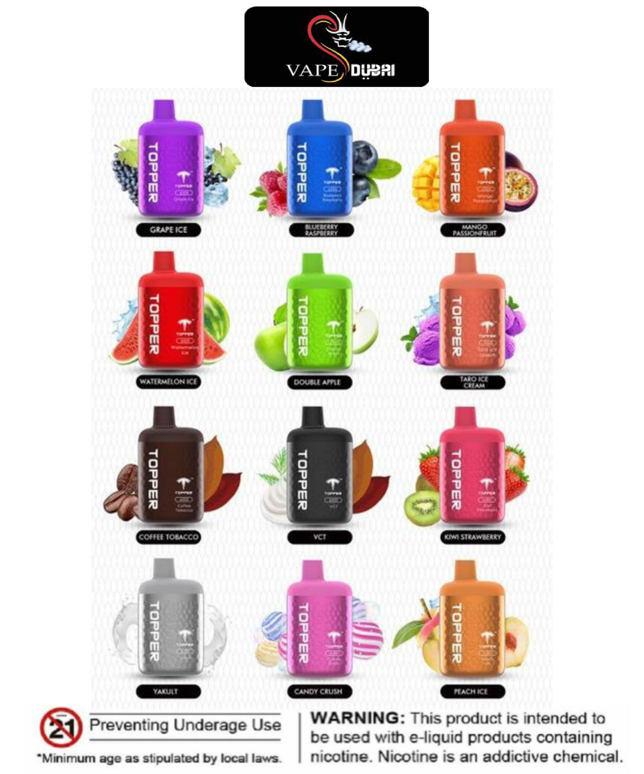 Topper 6500 Disposable Pod Vape Topper Disposable Vape 6500 Puffs