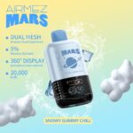 Brand: Airmez Model: Mars 20000 Prefilled Capacity: Tbd Battery Capacity: 800mah Rechargeable (USB Type-c) Max Puffs: 20000 (Normal Mode) | 10000 (Mars Mode) Nicotine Strength: 5% (50mg)