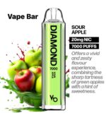 Vapes Bars Diamond 7000 Puffs Disposable Vape