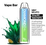 Vapes Bars Diamond 7000 Puffs Disposable Vape