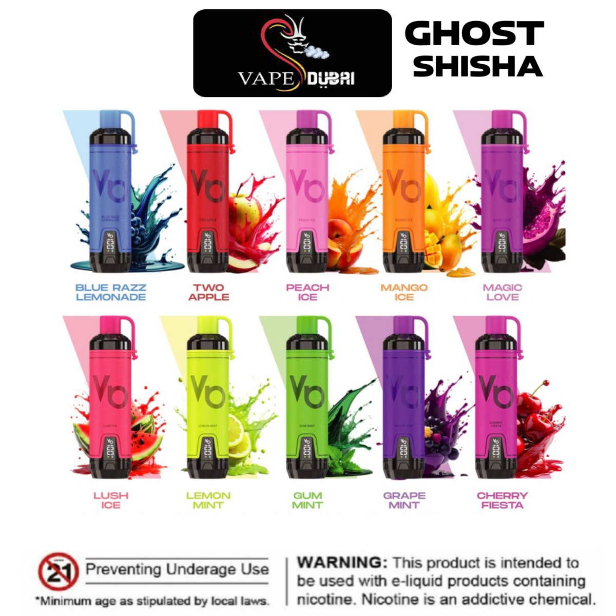 Ghost Shisha 15000 Puffs Disposable Vape