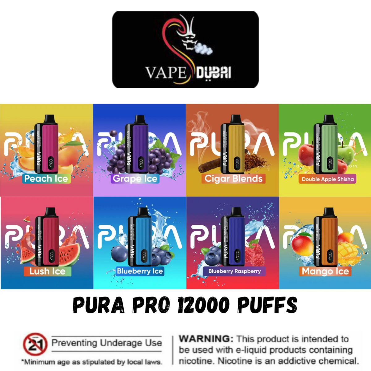 PURA Pro Disposable Vape 12000 Puffs