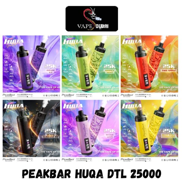 Peakbar Huqa Dtl 25000 Puffs Disposable Vape