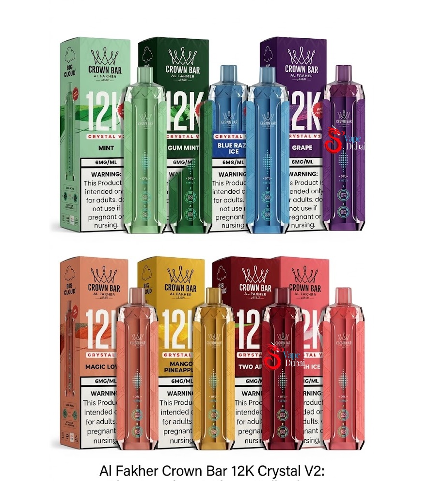 Al Fakher Crystal V2 12K Disposable Vape in Dubai UAE Al Fakher Crystal V2 12K Disposable Vape in Dubai UAE